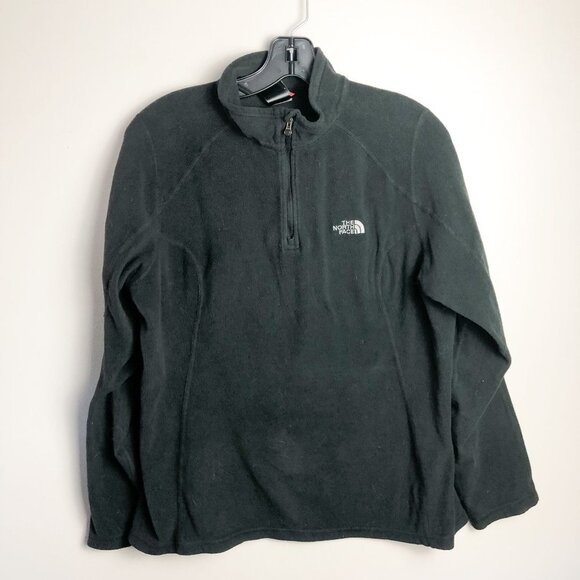 The North Face Tops - The North Face Womens Black Quarter Zip Fleece Jacket Large